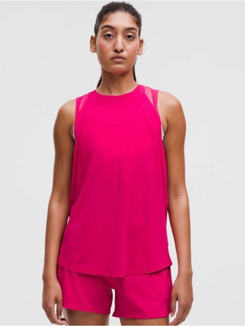 Women's Fuchsia Sleeveless Active Tank Top